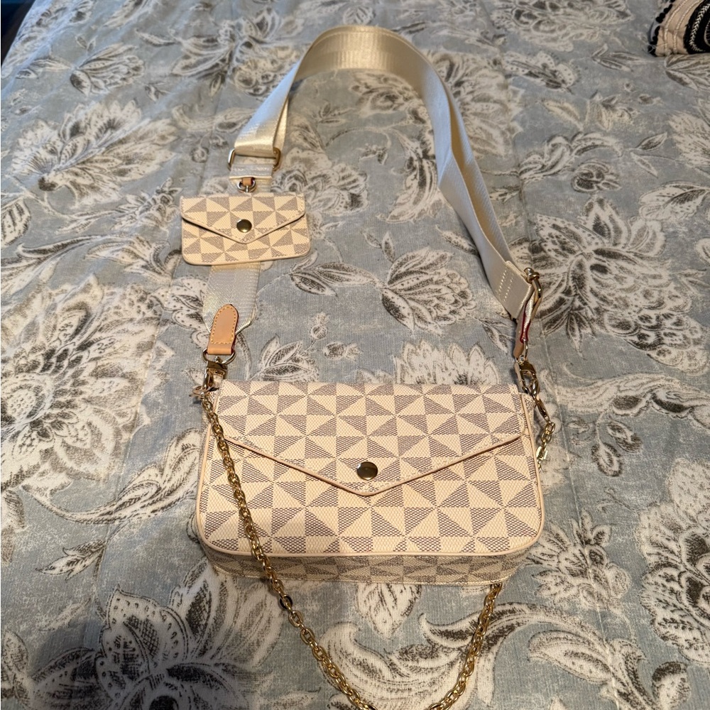 Checkered Utility Crossbody Bag